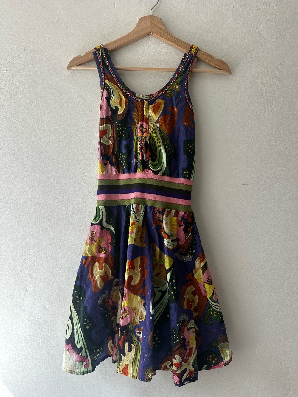 Oilily Multicolor Floral Swirl Sleeveless Mini Dress
